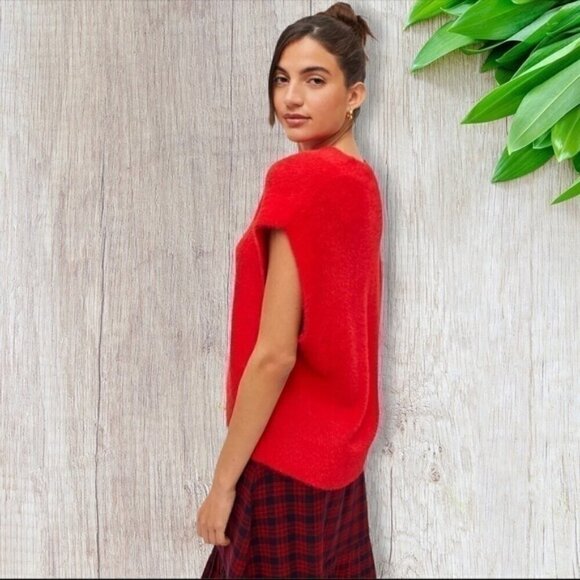 BDG Urban Outfitters Aden Sweater Vest in Red Medium - Picture 5 of 8